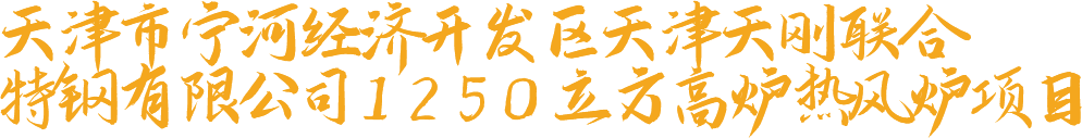 天津市寧河經(jīng)濟開發(fā)區(qū)天津天剛聯(lián)合特鋼有限公司1250m3高爐熱風爐項目